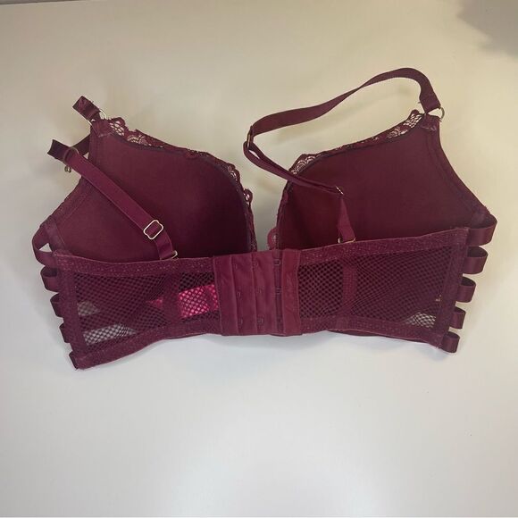 Lasenza Beyond Sexy Burgundy Lace Gem Bra - Picture 2 of 5